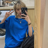 Cotton Harajuku T-shirt Female Loose Casual Korean Hipster Woman's T Shirt 2020 Summer Basic Vintage Tops Women