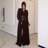 2025 New Women's V-Neck Fashion Waist Seal To Open Fork