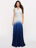 Summer New Women's Long Dress Fashion Temperament Solid Color Bandage V-neck Sexy Women's Backless High-waisted Swing