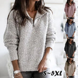 Attractive Women's Zipper Pullover Long-sleeved