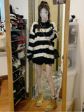 Autumn Striped Sweater Women Casual Long Sleeve Elegant Knitted Tops Office Lady Korean Style Pullover Fashion Clothing