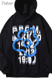Clothes Y2k Hoodies Hip Hop Streetwear Hoodie Sweatshirt Graffiti Illusion Letter Print Pullover Harajuku Spring