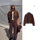 Collar Button Decorating Cashmeat Jacket In Autumn