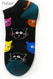 Spring New Women Cotton Socks Novelty 2023 Summer Cute Cartoon Cat Sheep Animal Ankle Socks Korean Short Casual