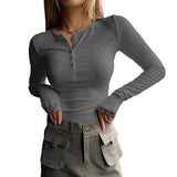 Autumn And Winter Wishebay Women's New Button Ribs Knitted