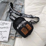 Women Waist Packs Female Mini Patchwork Canvas Chic Fanny Pack Streetwear Hip-hop Pouch Unisex Crossbody All-match Harajuku