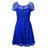 Lace Dress 2020 Women Casual Short Sleeve Beach Short Dress Solid White Black Mini Lace Dress Vestidos Plus Size