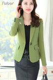 Fashion Women Blazer 2023 Casual Office Lady Work Pockets Jackets Coat Slim Korean Style Solid Women Blazer Femme