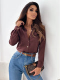 Autumn Simple Solid Color And Shirt