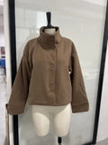 Spring And Autumn New Temperament Trend Collar Buckle Jacket Short
