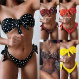 Toloer 2023 Ladies Swwear Dot Print Sexy Bikini Part Bikini-Outfit