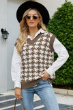 V-Neck Capped Sleeve Knit