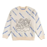 Streetwear Angel Pattern Women'S Sweater Retro Lazy Pullover Trendy Brand Round Neck Fashion Sweater Women 2021