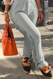 Tassel Sweatpants for Girls Fashion Streetwear Women Fringe Joggers Cozy Casual Elastic High Waist Pants