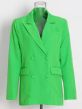 Sexy Two Piece Set Womens Square Collar Sleeveless High Waist Dresses Notched Long Sleeve Blazers Solid Sets