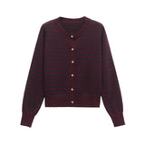 Homemade New Women's Classic Fashion Striped Knitted Coat