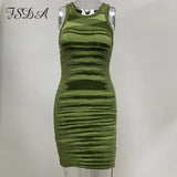 2021 Knit Crop Top Women Sleeveless Y2K Basic T Shirts Casual Summer Off Shoulder Blue O Neck Tank Top Vintage