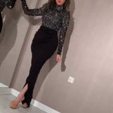 Buttocks Ball Gown Dress for Women Party Evening Night Wear Slim Elegant Ladies Long Dresses Fashion Hollow Out Tops
