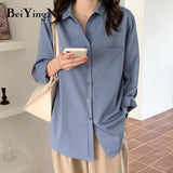 Womens Tops And Blouses Solid Color Pocket Chiffon Casual Office Ladies Blusas White Black Shirt Female Blouse