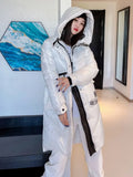 Winter Down Coat Women 2022 Long Parka Warm Winter Snow Jacket Casual Thick Hooded Black Puffer Jacket Bright