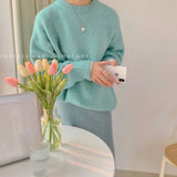 Fall 2022 Winter Womens Sweaters Women Clothing Knitted Loose Sweater Knitting Wool Oversize Pullover Woman Sweaters Girls