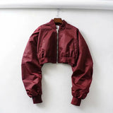 2022 Autumn Short Women Baseball Jackets Loose Windproof Coats Women Zipper Casual Basic Jacket Bomber Coat Female