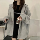 Coat Women Wear Oversize Loose Lazy Wind Print Hoods In The Spring And