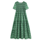 Spring Women's Dress Tight Print Long Dress