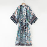 Women's Phoenix Flower Printed Sweater Cotton Jacket Coat