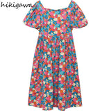 Women Korean Floral Vintage Dress 2023 Vestidos De Mujer Bandage Long Robe Summer Puff Sleeve Party Dress Y2k