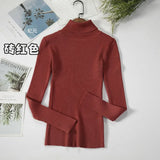 Sweater Woman With Bottom Shirt Autumn And Winter New Long Sleeves To Keep Warm Body Solid Color Knitted