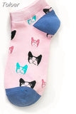 Spring New Women Cotton Socks Novelty 2023 Summer Cute Cartoon Cat Sheep Animal Ankle Socks Korean Short Casual