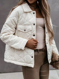 Turndown Collar Button Up Jacket with