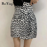2020 Sexy Mini Skirt Women Irregular Zebra Leopard Print High Waist Package Hip Club Skirt Casual A-line Skirt