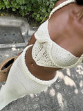 2025 Women's Explosive Sexy Knitted Short Sling Tape Open Umbilly Skirt