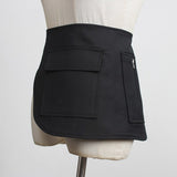 Asymmetrical Pockets Split Joing Wide Black Belt Personality Women New Fashion Tide All-match Spring Autumn 2023