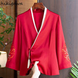 Style Jacket 2023 Women's Clothing Vintage Slim Embroidery Coat Chaquetas Para Mujer Fashion Tassel Temperament Y2k