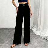 Women's Casual Fashion. Waist Wide Leg Trousers Thin Loose
