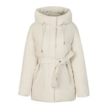 European Goods 2024 New Winter Clothing Brand High-End Foreign Style Small Fragrant Wind Not Bloated Waist Army Green Padded Coat Female Coat-Outfit