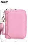 Women Credit ID Card Holder Case Extendable Business Bank Cards Bag Wallet Coin Purse Carteira Mujer