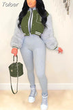 D Letter Fur Sleeve Sport Jacket Women Clothing 2023 Wholesale Cropped Baseball Varsity Jacket Cardigan Coats