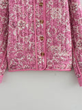 Women's New Printed Cotton Coat Thin Cotton Coat