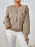 2025 New Solid Color Collar Long-Sleeved Jersey Elegant Loose Sweater