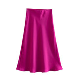 2025 New Tight Waist Simple Set Solid Color Lirt Solid Color Half Body