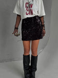 Sale Of Retro Simple Text Printed T-Shirts In The Summer Free-Round Collar Pure Cotton Short
