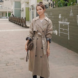 Brand New Fashion Double-Breasted Long Women Trench Coat Office Lady Duster Coat Female Outerwear Black Khaki