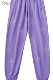 Gothic Black Sporty Women's pants Rhinestone y2k trouser suits Oversize pants for Women Clothes Harajuku Joggers