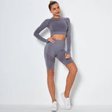 Gym Set Fitness Clothing Sportswear High Waist Women Gym Leggings Tights Padded Push-up Sports Bra 2 Pcs Sports
