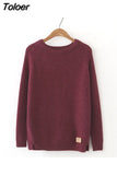 Philosophy Feminina Autumn Winter Harajuku Women Sweater women Pullovers Casual Split Korean Knitwear plus size