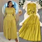Folded T-Shirt With Irregular Hembo Skirt Dress Suit